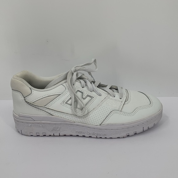 New Balance 550 sneaker shoe triple white lace-up tie men new 11